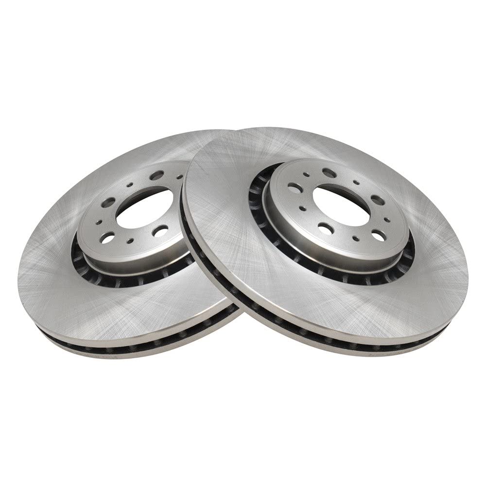 Trq Front Brake Rotors Set Vented Compatible With 2003-2014 Volvo Xc90