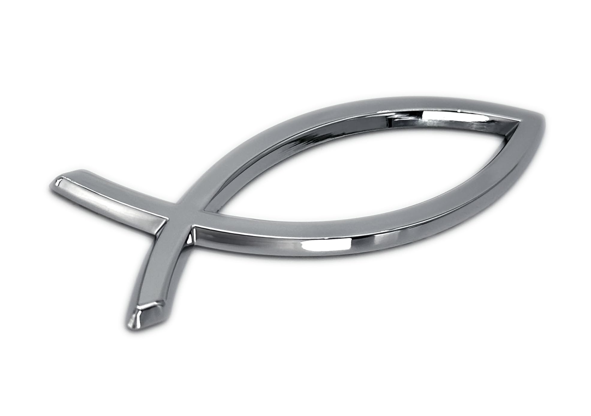 Elektroplate Chrome Fish Metal Emblem for Cars & Trucks, 4" x 1.4", Weatherproof, Model CA2306737