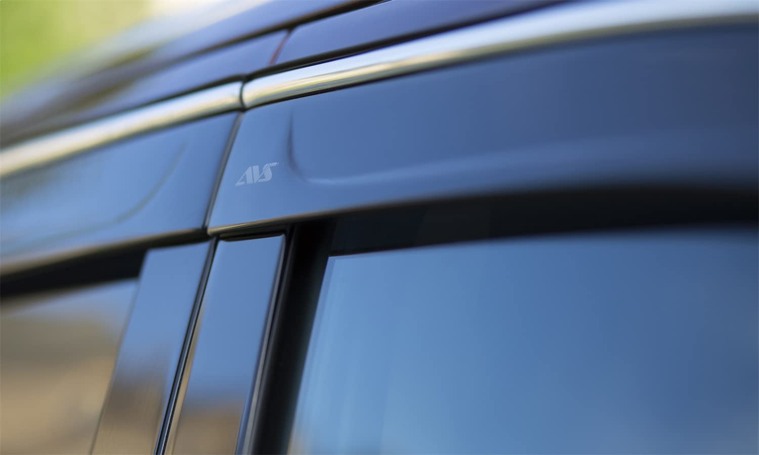 Auto Ventshade [Avs] Low Profile Rain Guards For 2009 - 2015 Nissan Maxima, 4 Pcs. | Window Vent Visors - Smoke W/Chrm Trim | 79