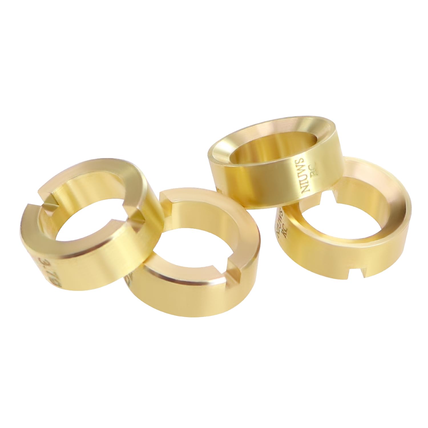 4PCS Brass Wheel 3.7g Weights for AXIAL 1/30 SCX30 Ford Bronco Jeep Wrangler JLU 4X4 RTR Rock Crawler AXI-2048 AXI-2261