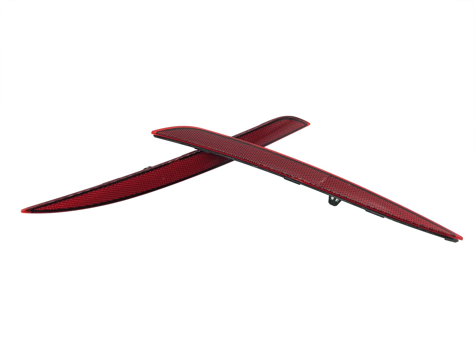 Generic Replacement Rear Bumper Marker Lights for Tesla Model Y 2020-2021 - Red Lens Trim (Left & Right)