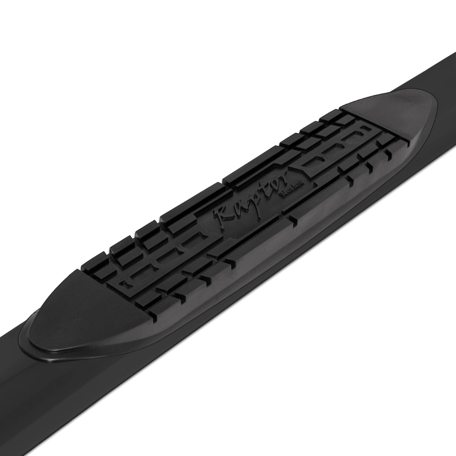 Raptor Series Nerf Bars Side Steps 4In Oval Black Curved For New Body 2019-2025 Dodge Ram 1500 Quad/Extended Cab