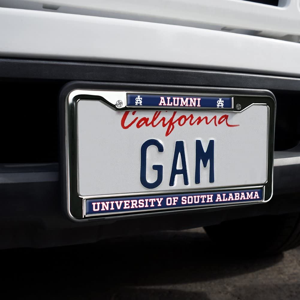 GRAPHICS & MORE Metal License Plate Frame - University of South Alabama Alumni Logo, Full Size, One Size