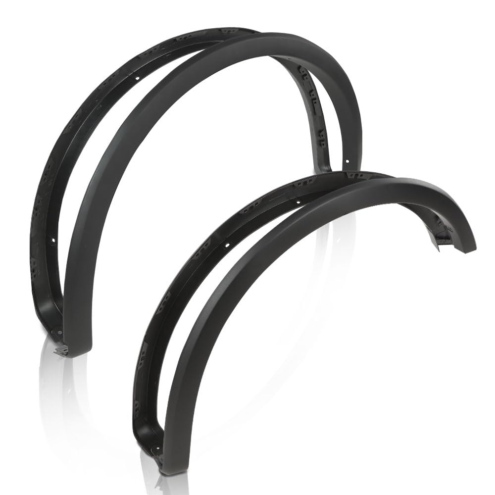 G-Plus Fender Flares Compatible With Ford F150 2018-2020 Black Smooth Paintable 4 Pcs