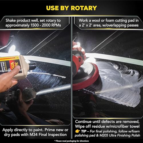 Meguiar's M105 Ultra-Cut Compound - 32 oz, Super-Micro Abrasive Technology for Fast Sanding Mark Removal