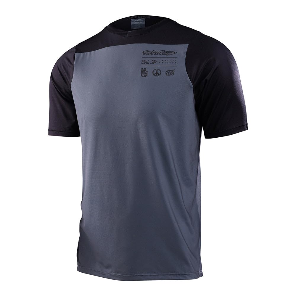 Troy Lee Designs Cycling MTB Bicycle Mountain Bike Jersey Shirt for Youth, Skyline SS Jersey (Charcoal, XS)