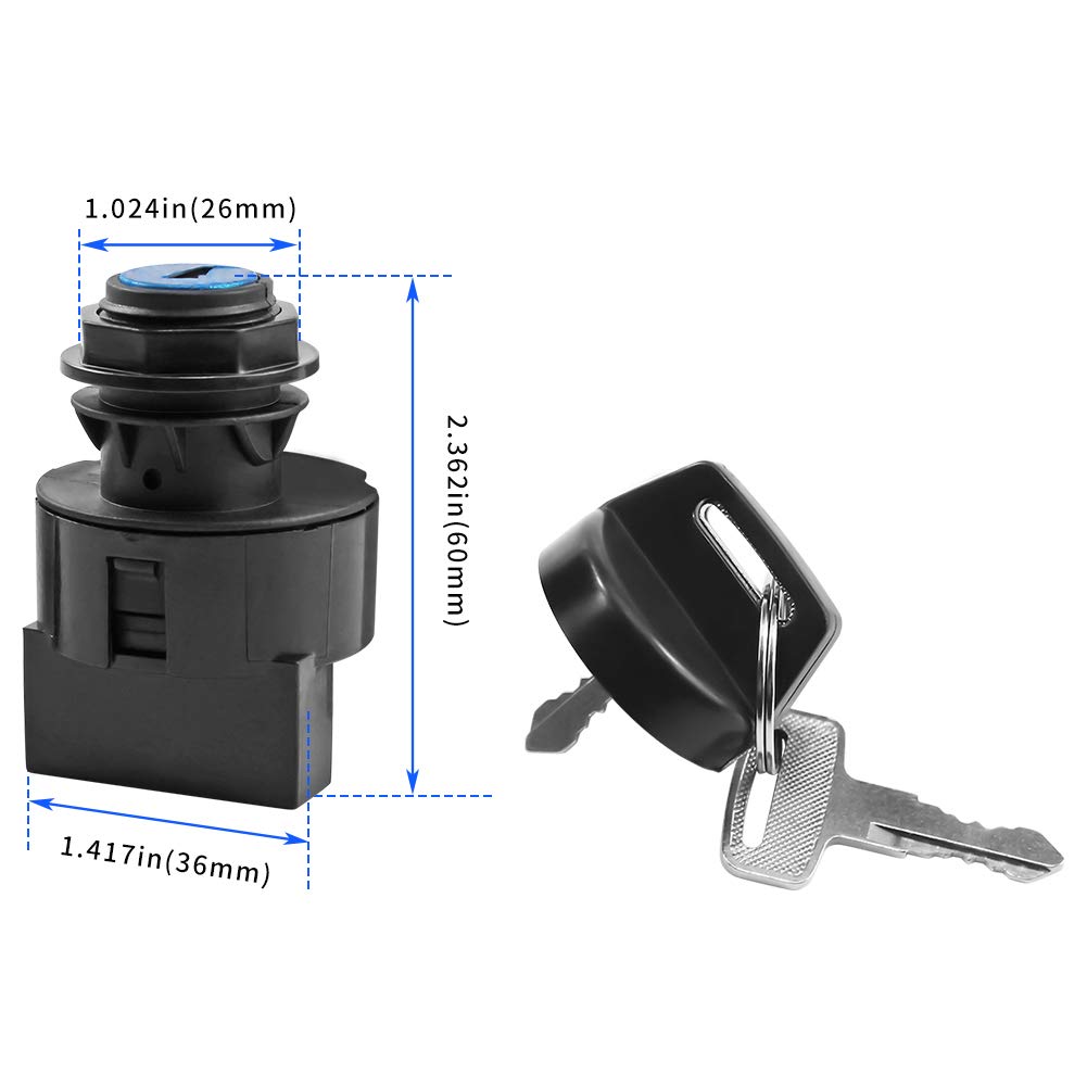 4011002 4012165 Ignition Key Switch Compatible With Polaris Ranger 700 800 900 Crew Rzr S 570 Sportsman 850 570 500 Scrambler 10