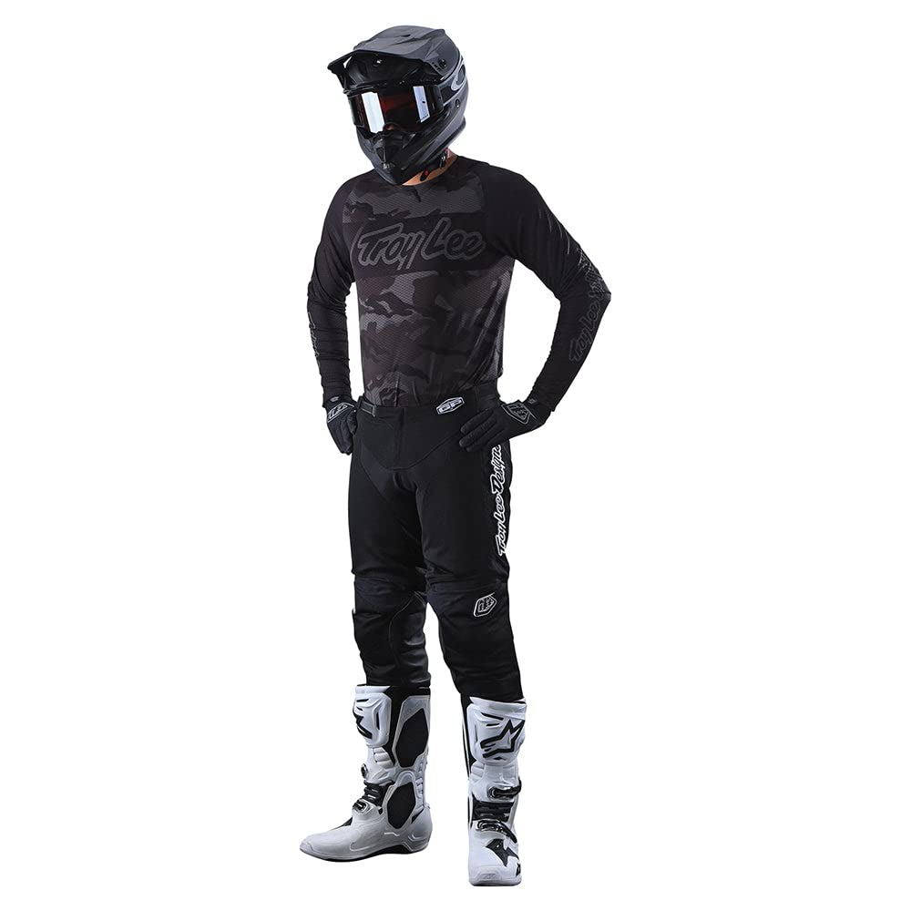 Troy Lee Designs Offroad Motocross Dirt Bike ATV Motorcycle Powersports Racing Jersey Shirt for Men, SE Pro Air (Black, L)