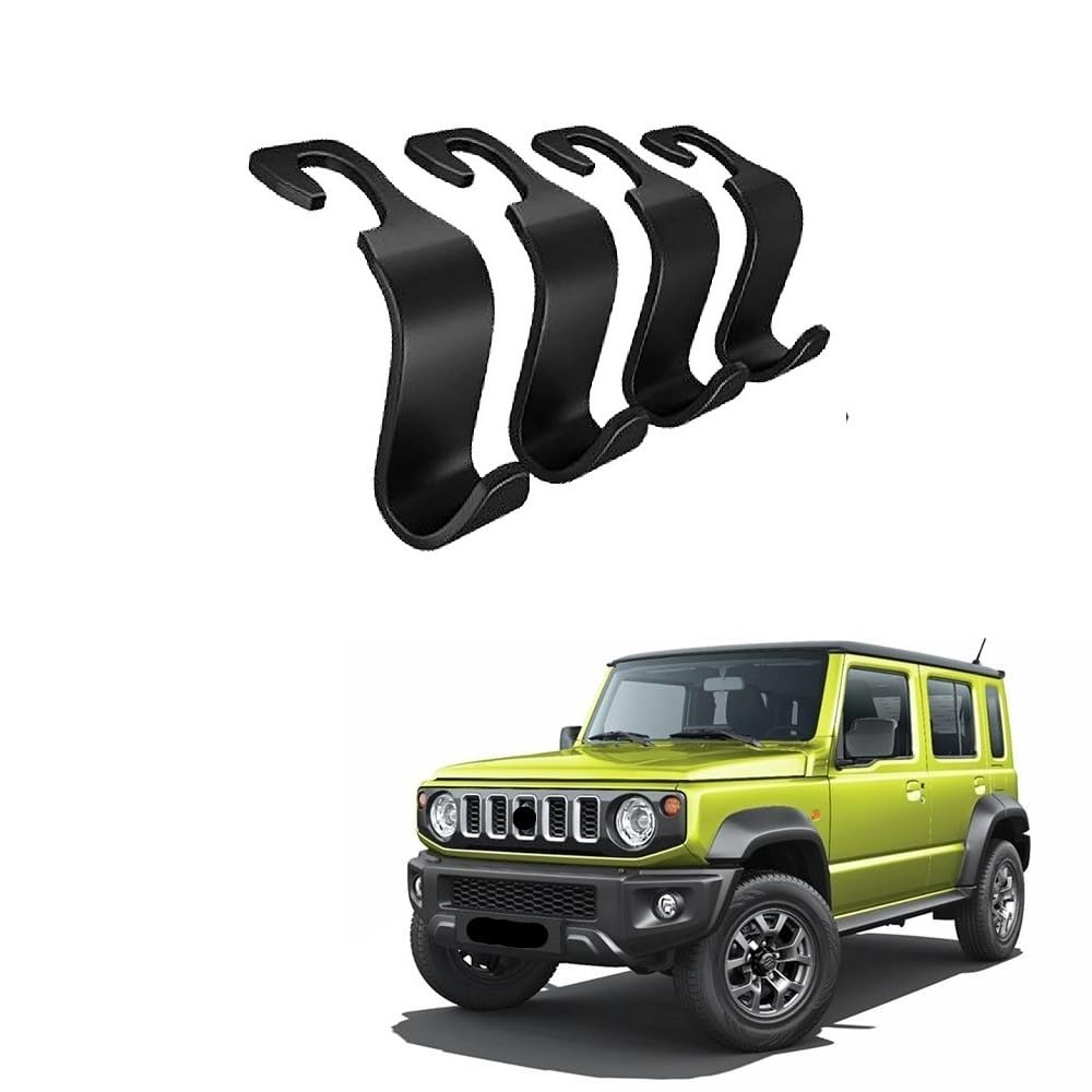 SPREADX Useful Car Compact Size Headrest Back Side Hooks Hanging Hanger Organizer Black Color Elegant Suitable for Maruti Suzuki