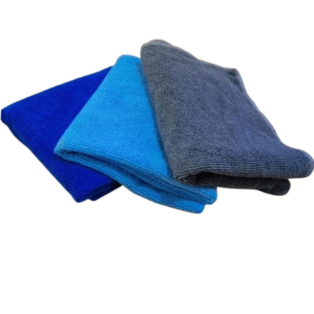 Orth Microfiber Cloth  3 pcs  40x60 cms  350 GSM Grey  Thick Lint & StreakFree Multipurpose Cloths  Automotive Microfibre 