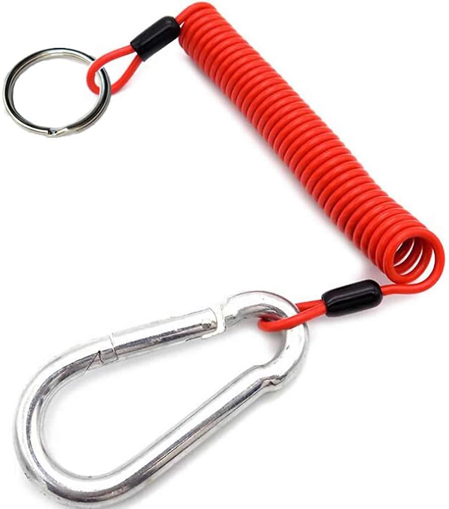 Malloryx 4 Breakaway Trailer Cable With Pin Trailer Brake Cable Rv Stainless Steel Spring Towing Coiled Wire Safety Straps Grou -Like New