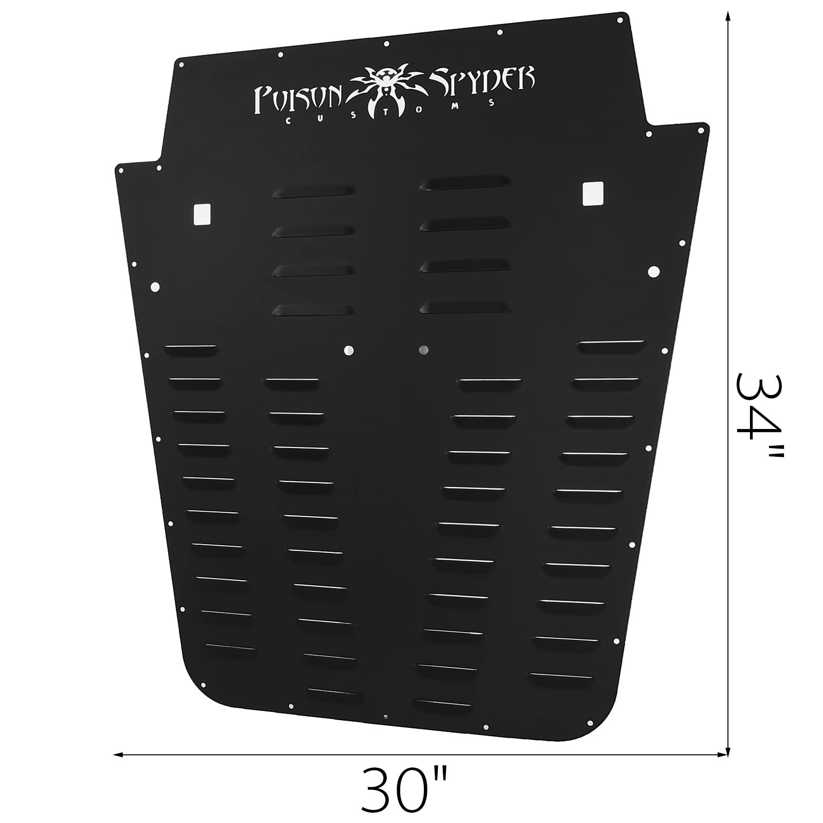 VEVOR Vented Hood Louver for 2013-2017 Jeep Wrangler JK, Black Powder Coat, Aluminum Construction