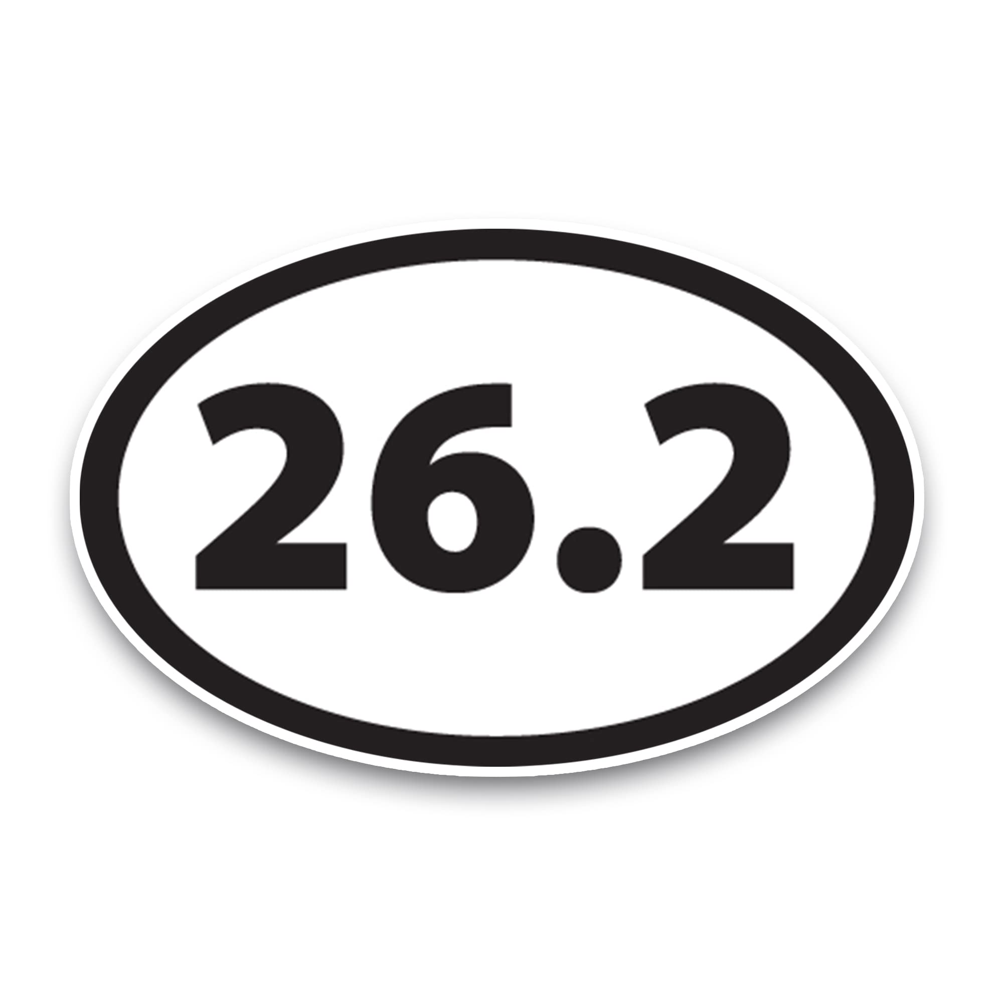 Magnet Me Up: 26.2 Marathon Black Oval Magnet Decal - 4X6 Inches, Automotive Magnet For Car, Truck, Suv - Runner'S Pride Car Mag