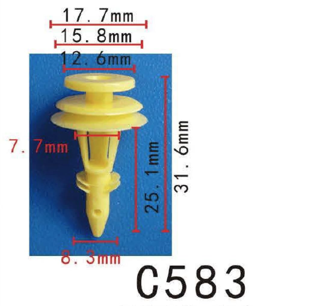 Autobahn88 Retainer Clip For Door Trim Molding, Compatible With Audi Q7 07-15 Volkswagen (Oem: 7L6868243) (Pack Of 20)