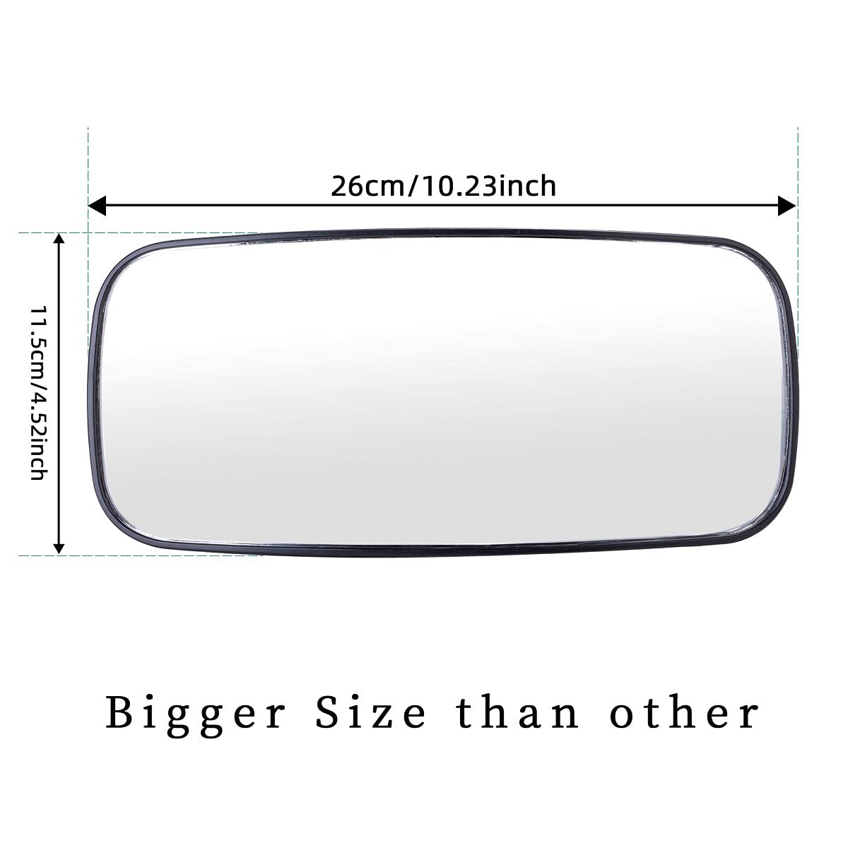 Dicater Center Rear View Mirror Compatible With Polaris Ranger 500 570 900 Xp 1000 Xp/Crew 2017-2023 High Definition Convex Rear