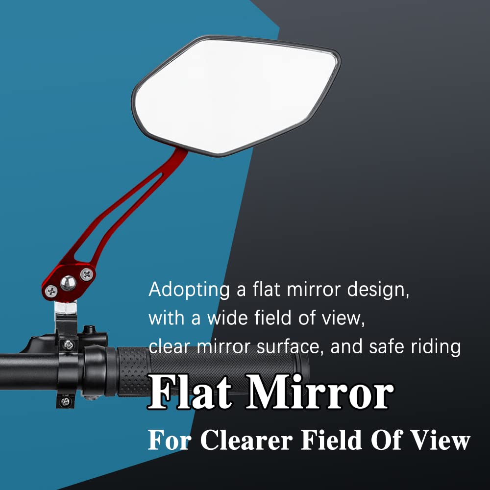 1Pair Universal Motorcycle Mirrors, Motocycle Rear View Mirrors, Adjustable Side Mirror, Motorcycle Mirrors For Handlebars, Alum