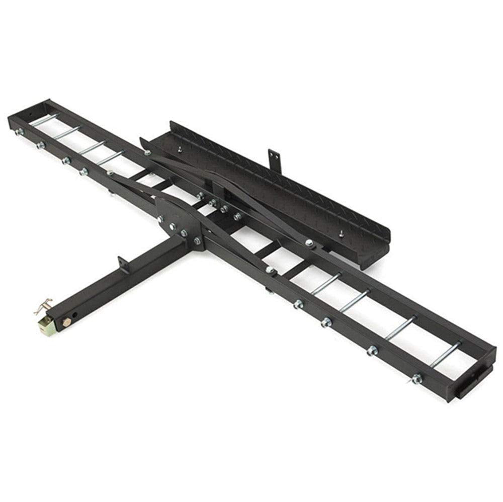 Jeremywell 500 Lbs Heavy Duty Motorcycle Dirt Bike Scooter Carrier Hitch Rack Hauler Trailer With Loading Ramp And Anti-Tilt Loc