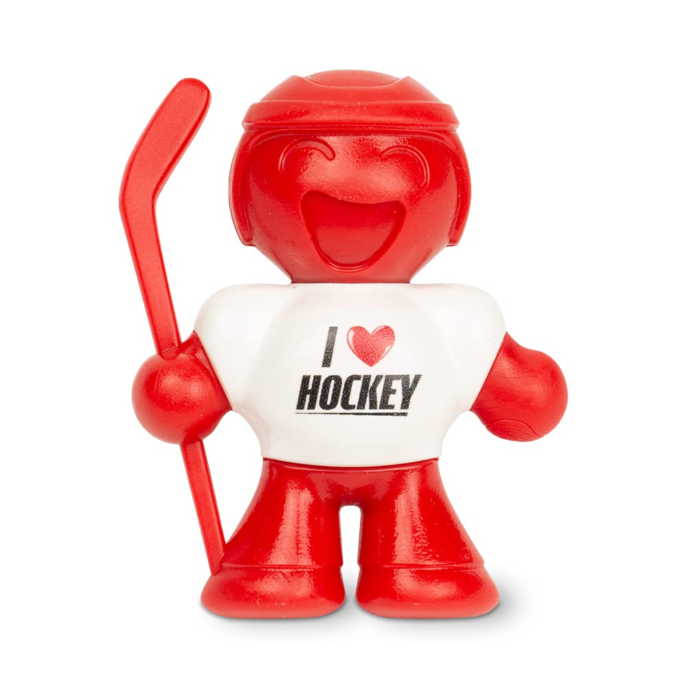 Little Joe 96427 I Love Hockey New Car Scent Red Car Air Freshener A/C Vent Clip Uses Alcohol-Free Fragrance Oil Is Non-Hazardous And Non-Toxic Plastic, Pack Of 1