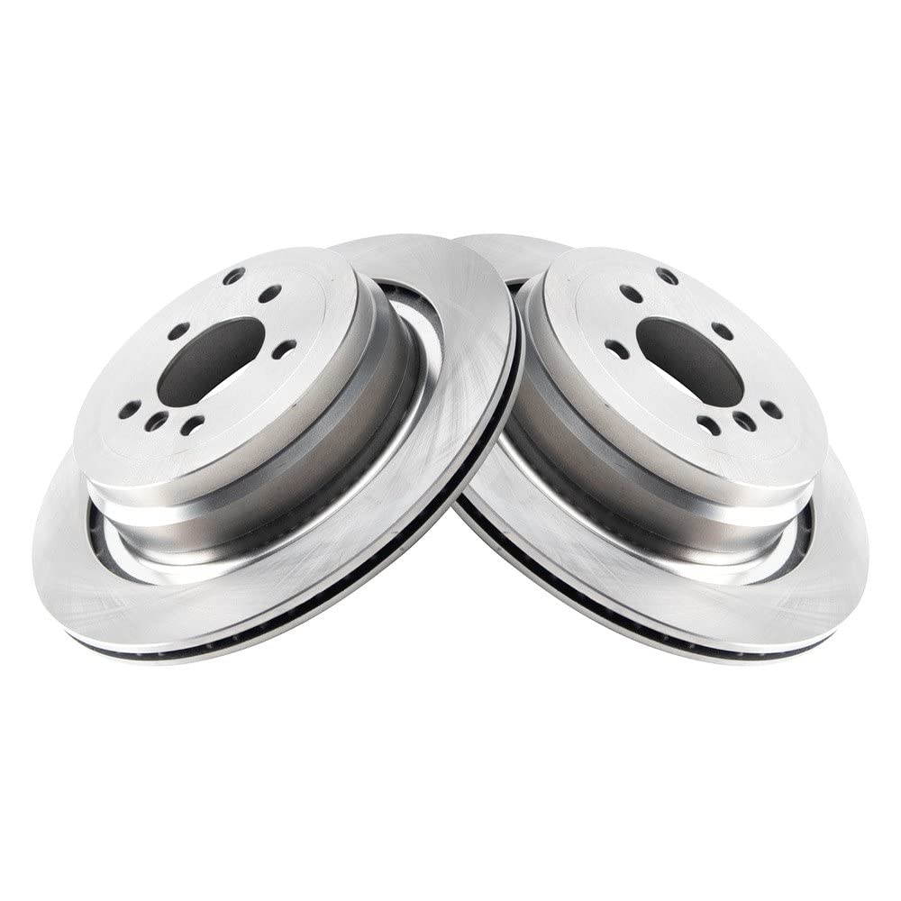 Trq Rear Brake Rotors Set Vented Compatible With 2006-2012 Land Rover Range Rover