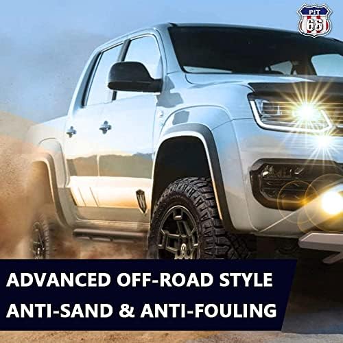 PIT66 Fender Flares for 2009-2018 Dodge Ram 1500, ABS Plastic, Black, Bolt-On Style