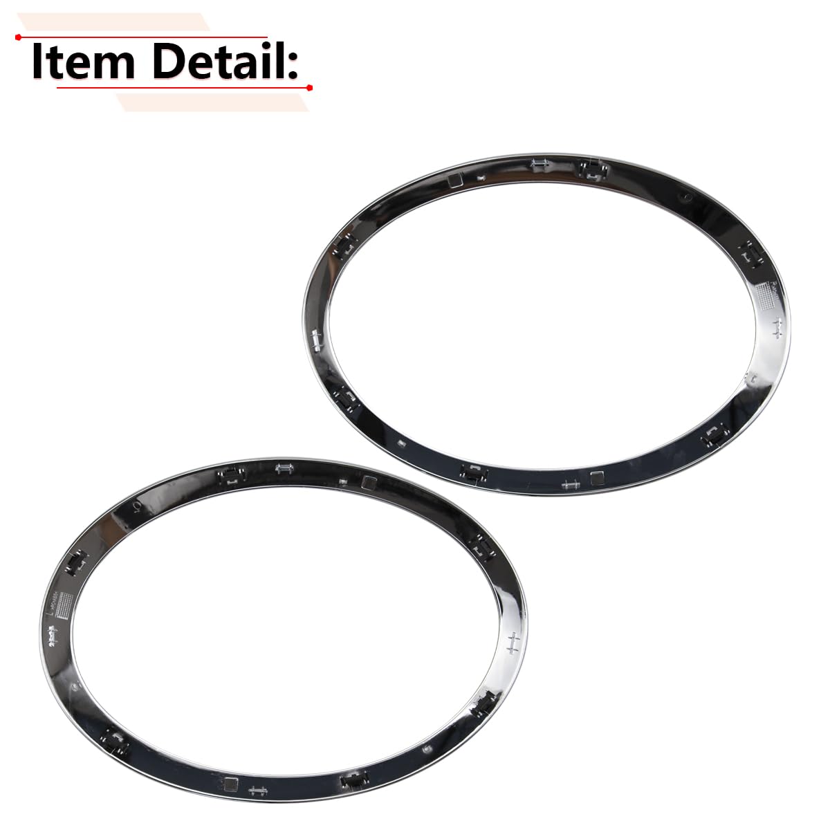 Rlb-Hilon Headlight Trim Ring Compatible With Mini Cooper F55 F56 F57 2014 2015 2016 2017 2018 2019 2020 2021 Year, 1Pair Chrome