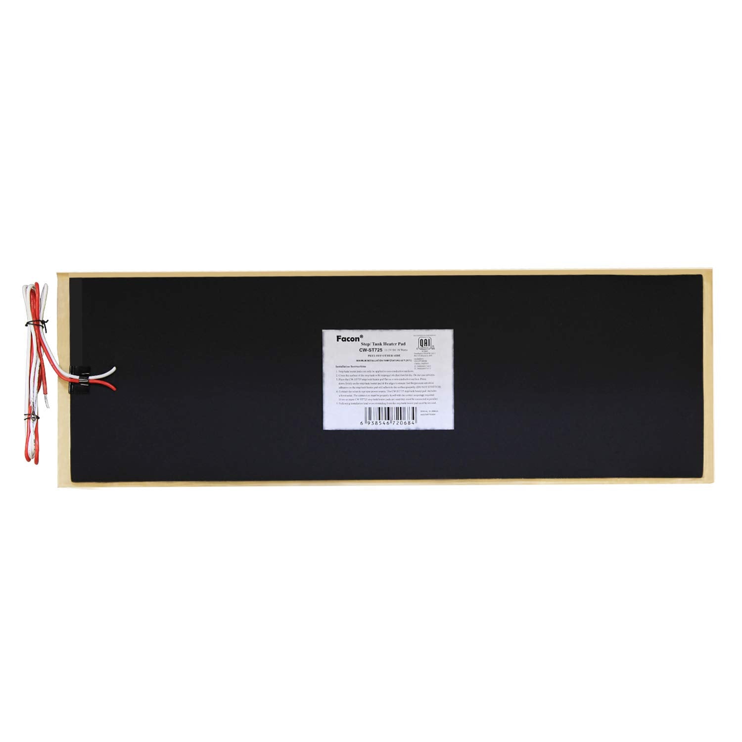 Facon 7-1/4''X25'' Rv Holding Tank Heater Pad, Cw-St725, With Automatic Thermostat Control, Use With Up To 50 Gallons Fresh Wate
