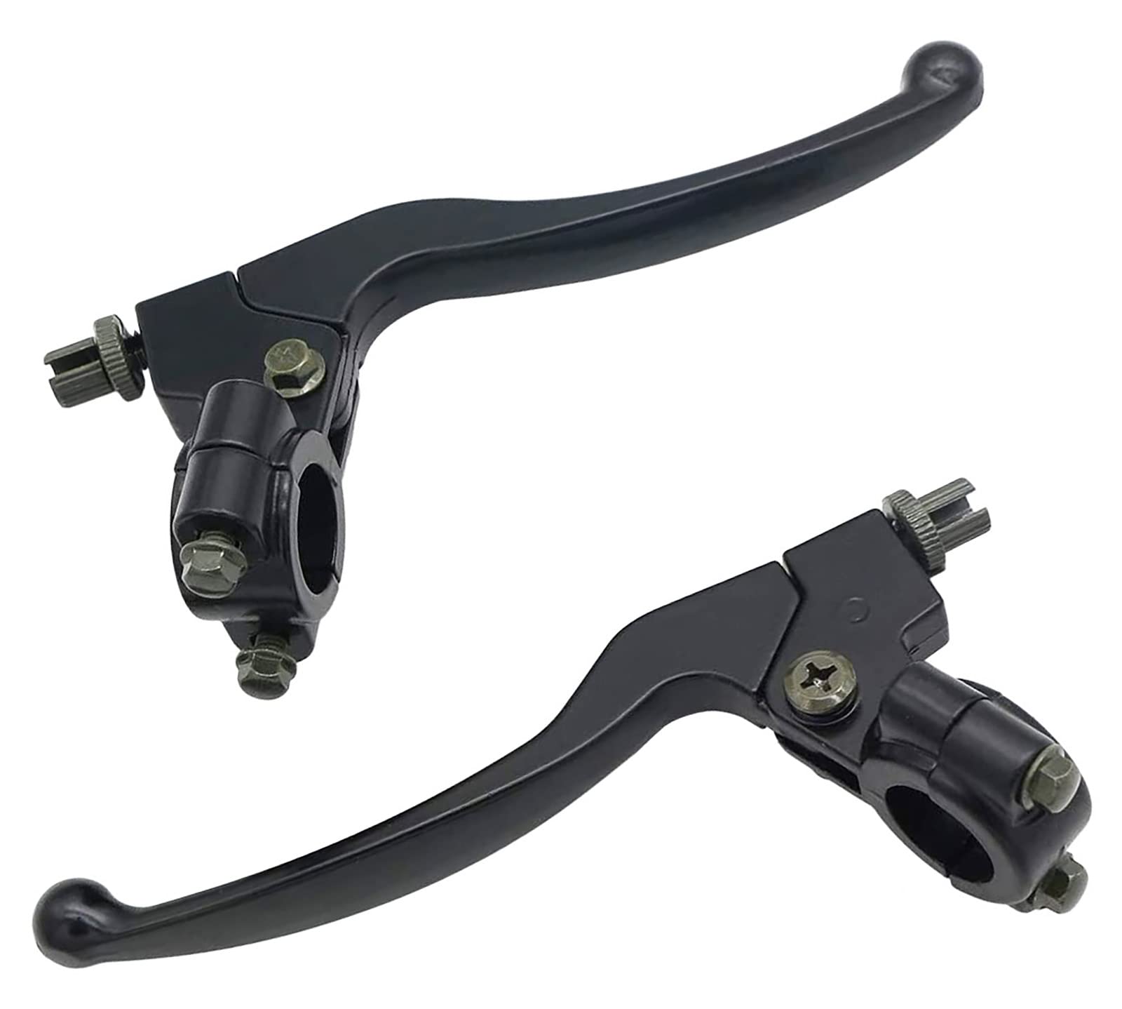 KAKO Clutch Brake Handle Lever Perch for Left Right 7/8'' Black Universal Motorcycle Handlebar for Honda CR XL XR CRF XR80 XR100