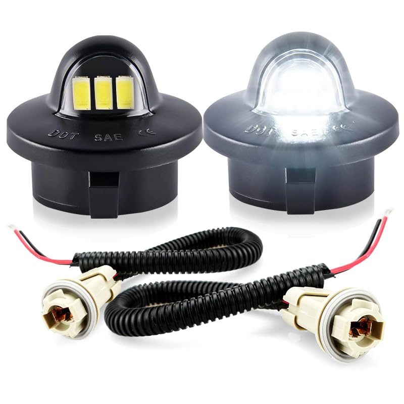 D-Lumina Led License Plate Light Tag Lamp With Socket Wiring Harness For Fo-Rd F150 F250 F350 F450 F550 Super Duty Ranger Explor