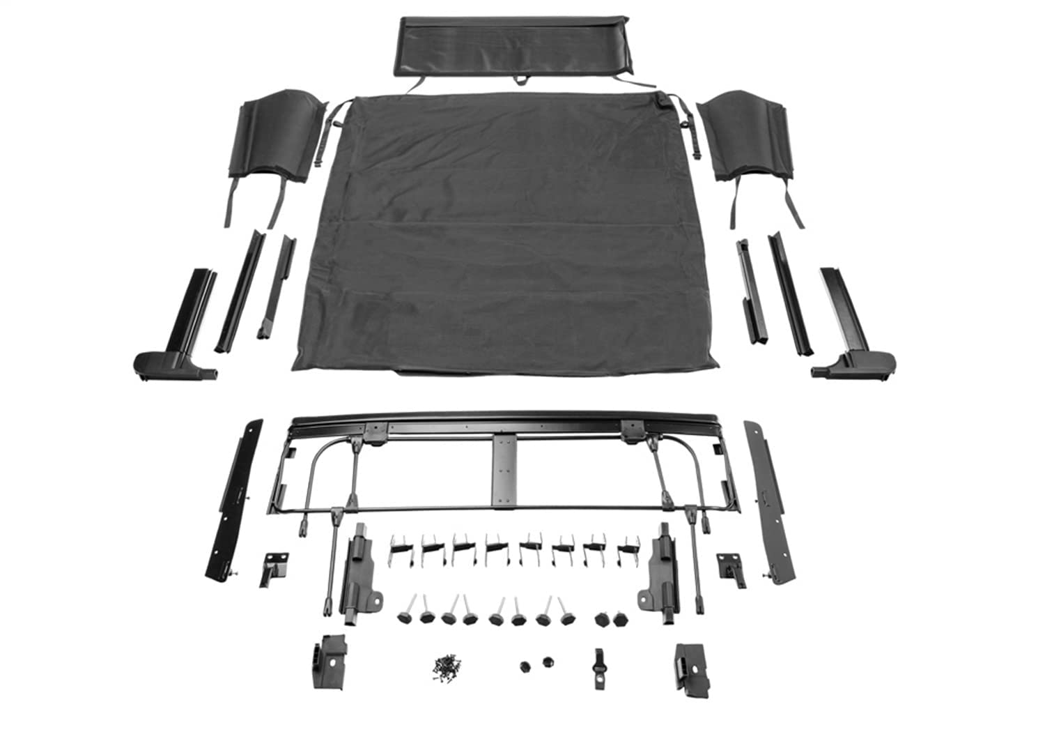 Rampage Products Trailview Fastback Soft Top For Jeep Gladiator Jt | Black, Vinyl | 139035 | Fits 2020-2024 Jeep Gladiator Jt