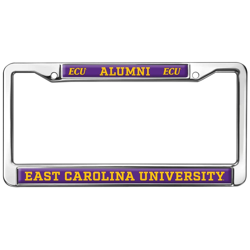 East Carolina University Aumni Logo Full Size Standard License Plate Metal Frame