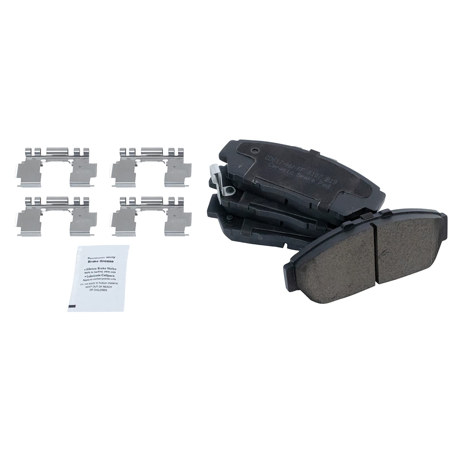 Trq Front And Rear Brake Pad & Rotor Kit Brake Pads Brake Rotor Ceramic Compatible With 1994 Acura Integra