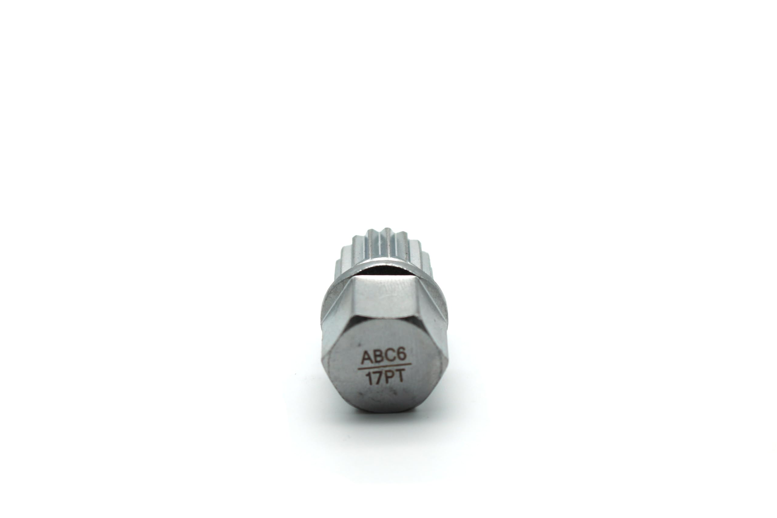 TEMO Wheel Lock Lug Nut Key Socket S3057 for VW Audi, Alloy Steel, ABC6/17PT, Silver, Model 3344