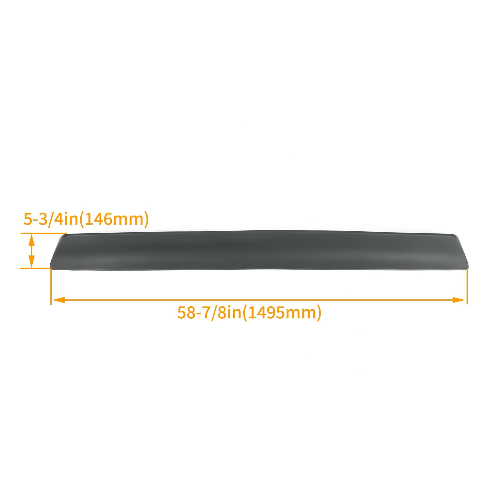 KUAFU Trunk Rear Bumper Spoiler for 1967-1968 Pontiac Firebird & Chevrolet Camaro, Nylon Gray, Model GO-1616