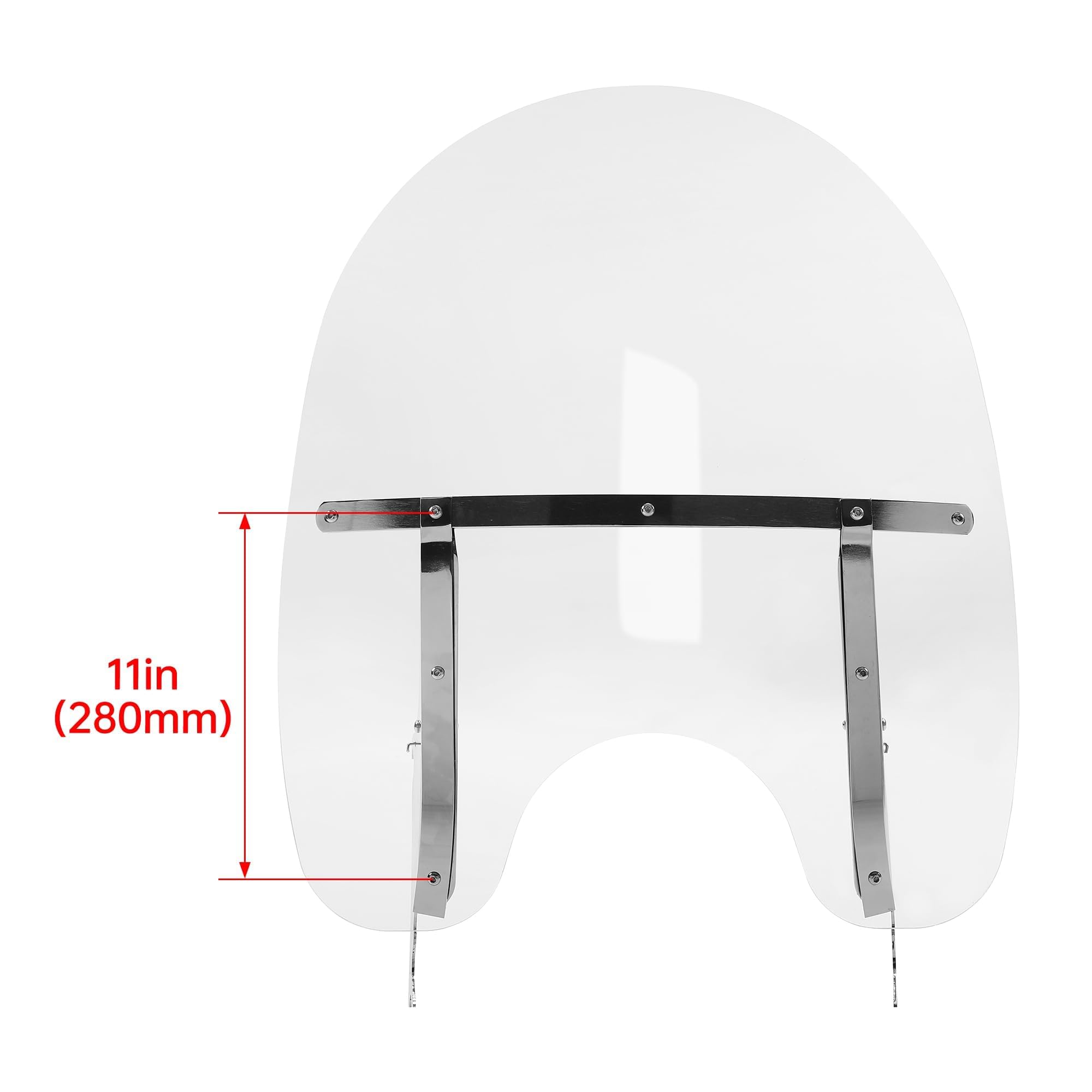 Clear Detachable Motorcycle Windscreen Windshield Compatible With 2000-Up Harley Davidson Heritage Softail Classic Fatboy Fls Fl