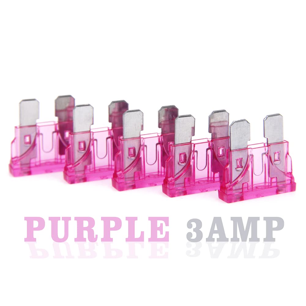 (20 Pcs) 3 Amp Standard Blade Fuse, 3 A Automotive Fuse For Car Truck