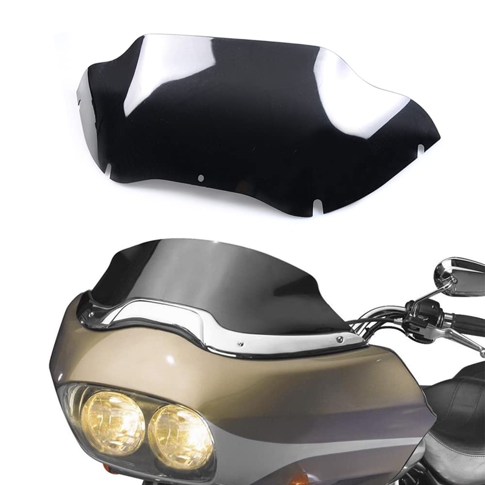 Mzyparts Motorcycle 9.5'' Black Windscreen Wind Splitter Windshield For 1998-2013 Harley Davidson Road Glide Harley Road Glide W