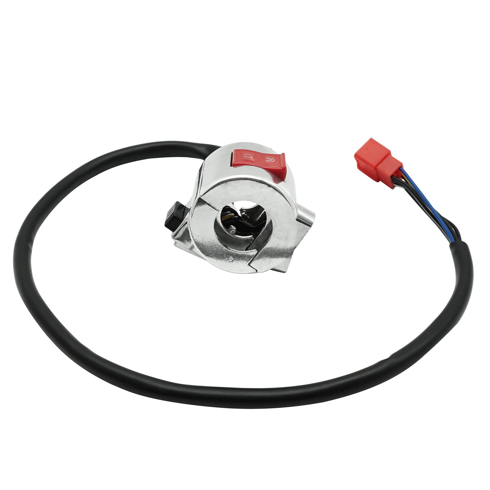JAVIK Right Start Stop Kill Control Switch for Honda VTX1800, OEM# 35130-MCV-N22, Silver, Plastic, 2002-2008