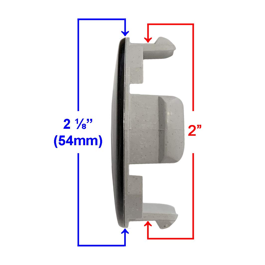 Set of Four 2 1/8 Black and Chrome Center Wheel Cap Kit, for Current and Late Model Ford Passenger Cars - Does not fit Ford Tr