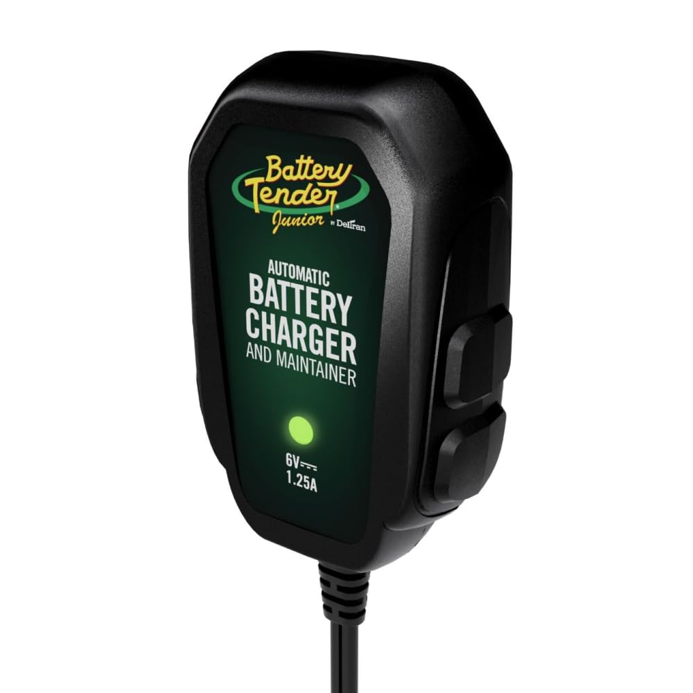 Battery Tender Junior 6V, 1.25 Amp Battery Charger And Maintainer: Fully Automatic 6V Automotive Battery Charger For Cars, Motor