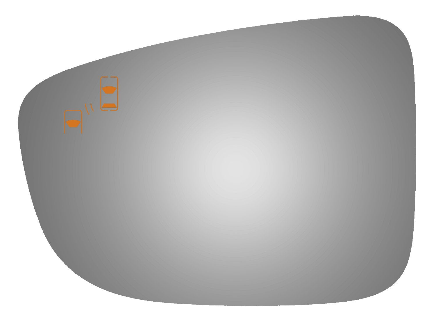 Burco 4522B Driver Side Power Replacement Mirror Glass with Lasered Holes to use with Factory Blind Spot Detector for 2014-2017 
