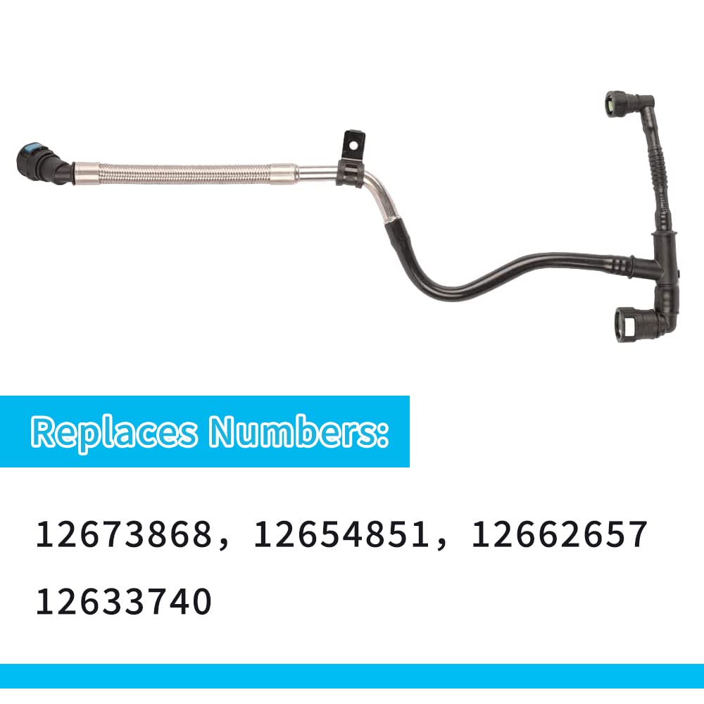 Getfarway PCV Tube for Buick Envision, Cadillac ATS, Chevrolet Malibu 2013-2018, ABS, Black, Models 12654851, 12662657