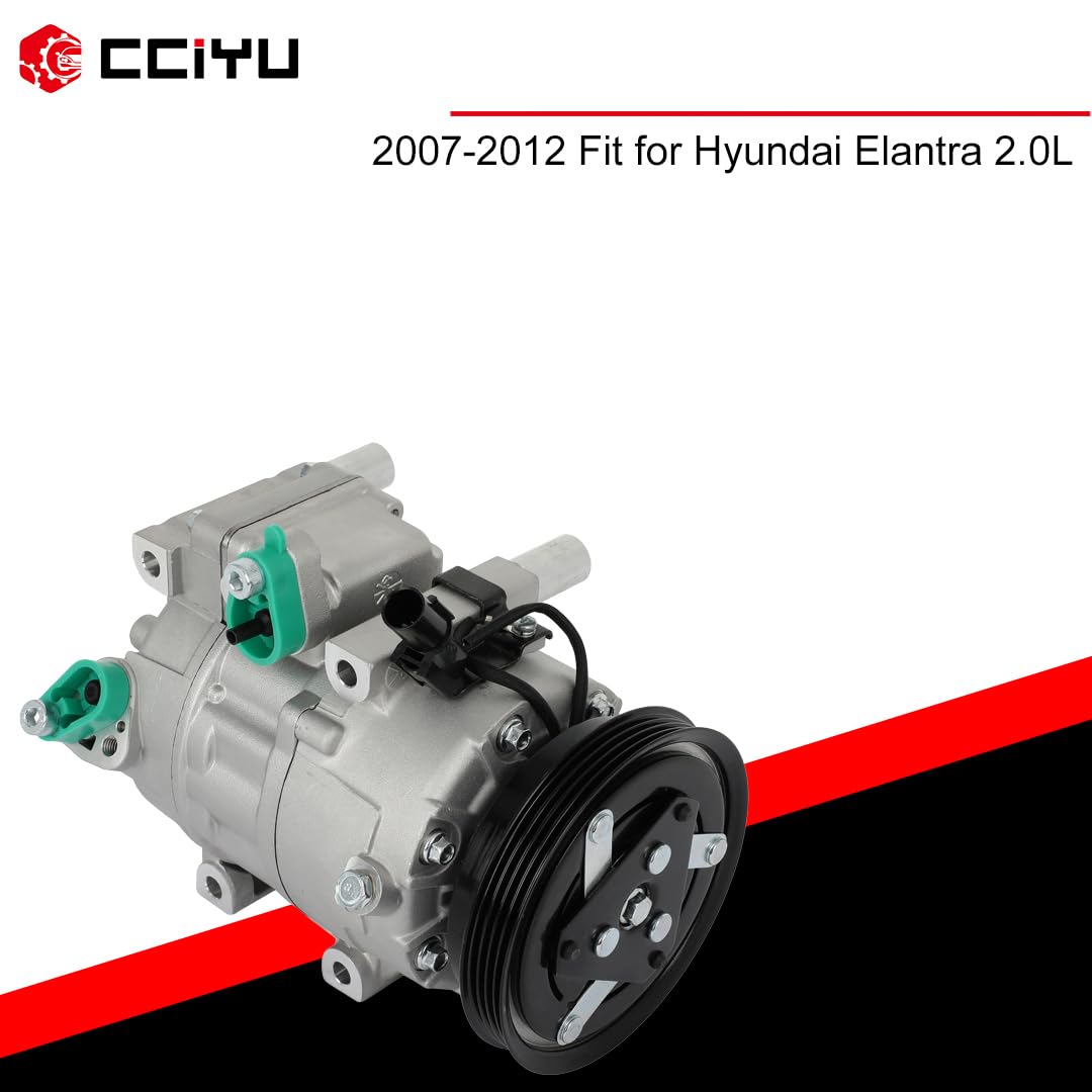 cciyu Air Conditioning Compressor 2007-2012 Fit for Hyundai Elantra 2.0L AC Compressor Pump