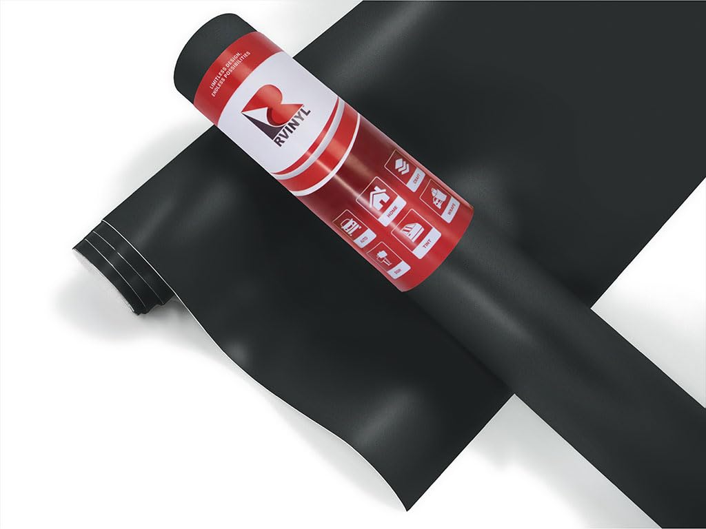 3M 2080 Series M22 Matte Deep Black - 5Ft X 1Ft - 5Sq Ft - Dual Cast Lustrous Vinyl Car Wrapping Film - Bubble Free Vehicle Shee