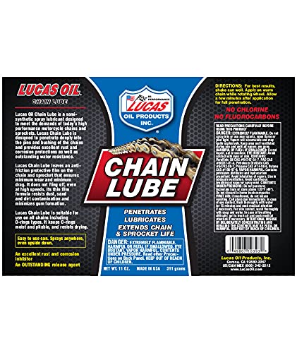 Lucas Oil 10393 Chain Lube Penetrant Aerosol - 11 Oz., Multi