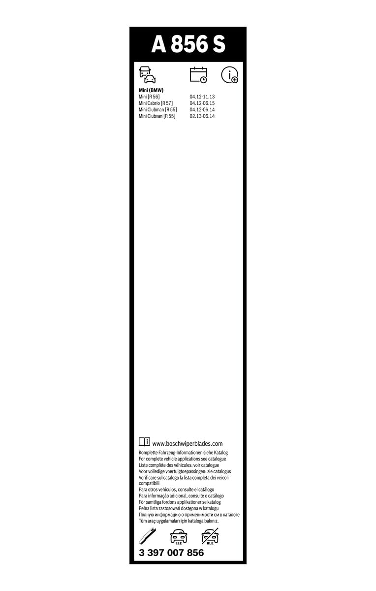 Bosch 3397007856 Aerotwin Oe Replacement Wiper Blades Driver & Passenger Side - Set Of 2 (18' & 19')