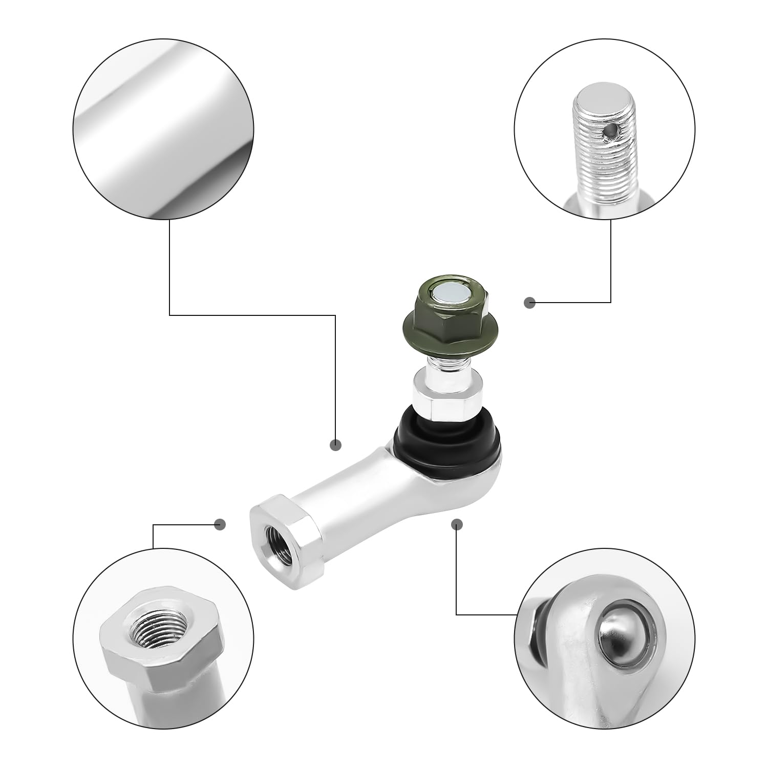 Drive-up Ball Joint Kit, Club Car Precedent Tie Rod End for Club Car Precedent 2004-Up and Club Car Tempo 2018-Up 2Pcs Right Han