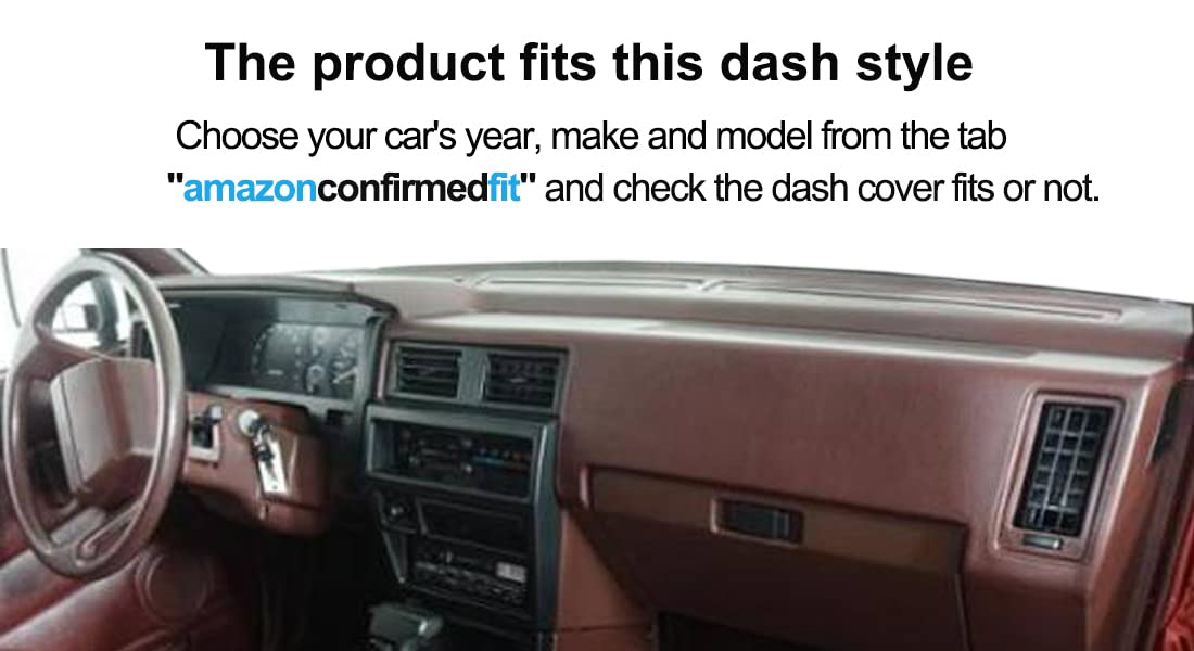 Fcovergurus Dash Cover Mat for Nissan Pathfinder D21 (1986-1993) - Black Polyester Protector, Standard Fit, Model F77