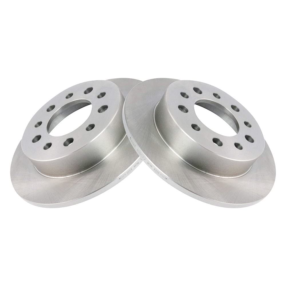 Trq Rear Brake Rotors Set Solid Compatible With 2003-2008 Hyundai Tiburon