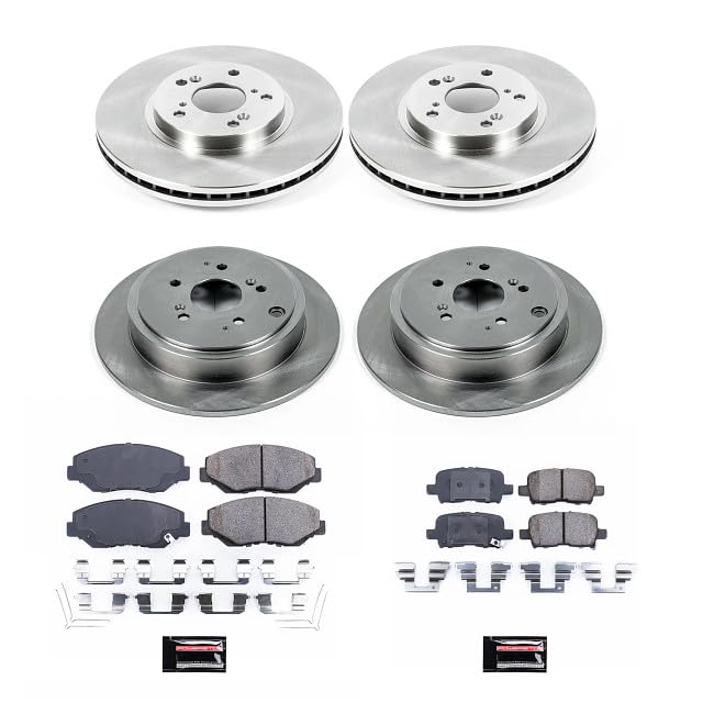 Powerstop Koe2303 Front And Rear Autospecialty Replacement Brake Kit Oe Brake Rotors And Ceramic Brake Pads For 2003 2004 2005 2