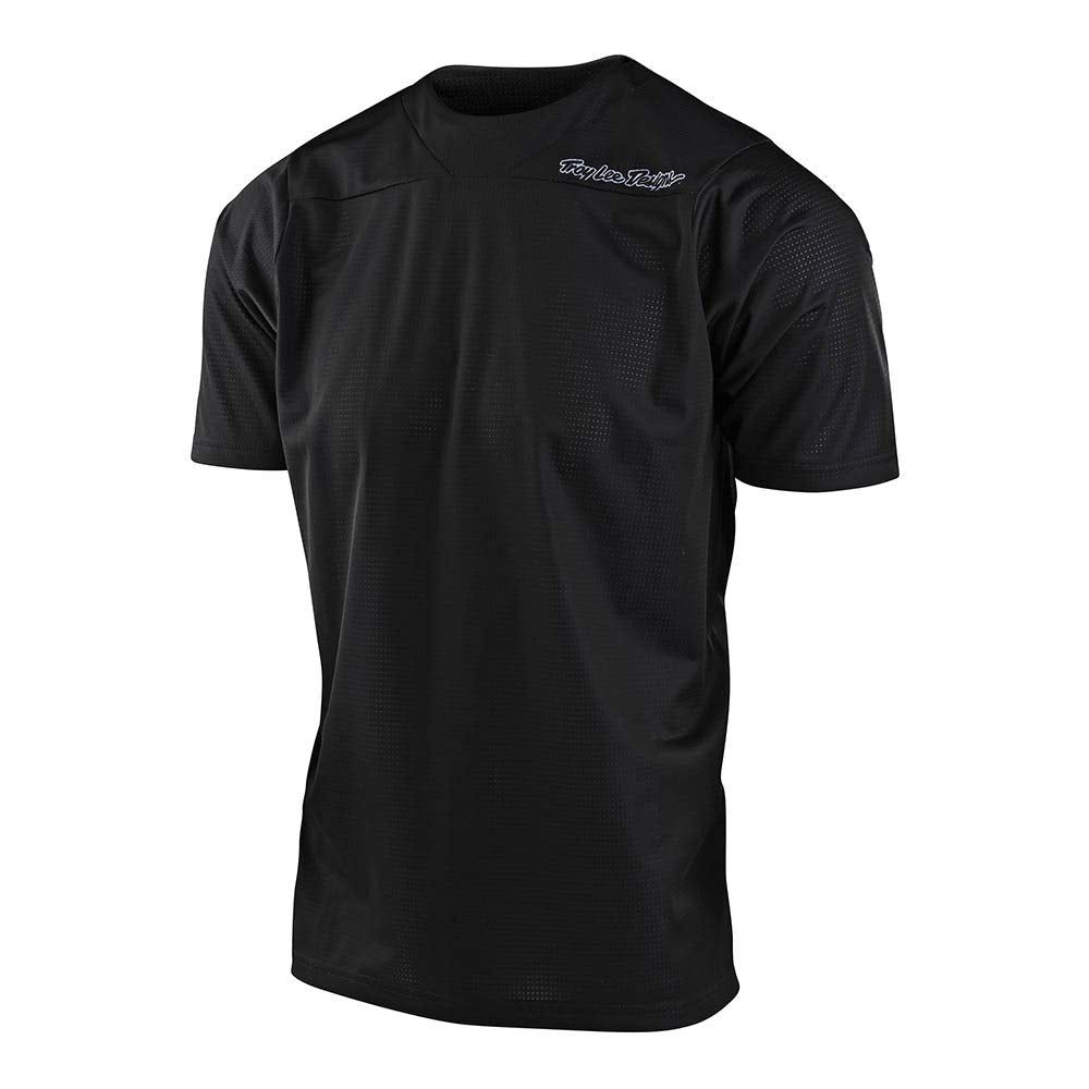 Troy Lee Designs Cycling MTB Bicycle Mountain Bike Jersey Shirt for Girls & Boys, Youth Skyline SS (Black, X-Small)